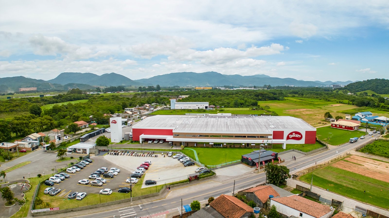 Fábrica da Bread King vista de cima