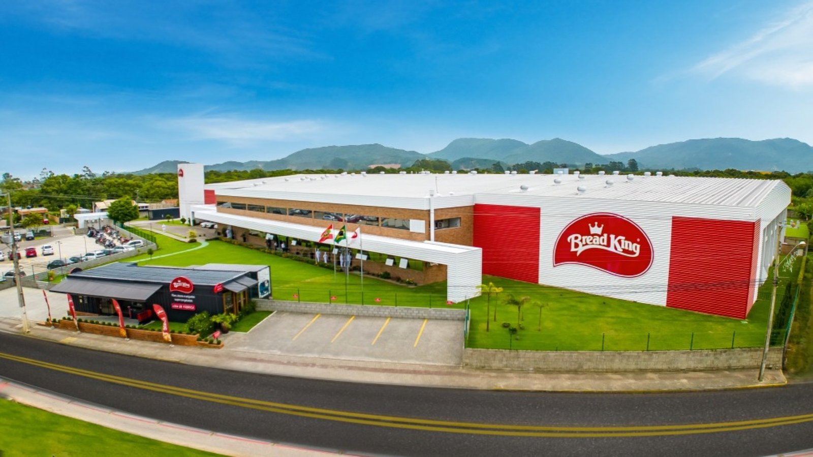 Fachada da fábrica da Bread King